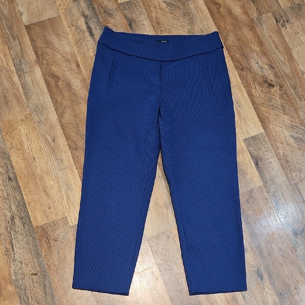 👖Apt. 9 Blue & Black Print Cropped Ankle Pants